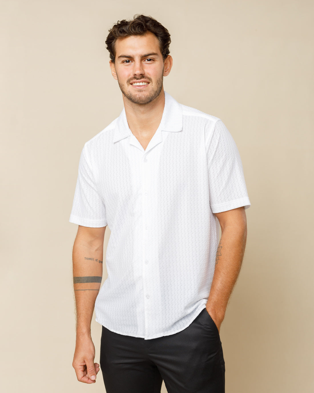 Designer Cuban Collar Shirt