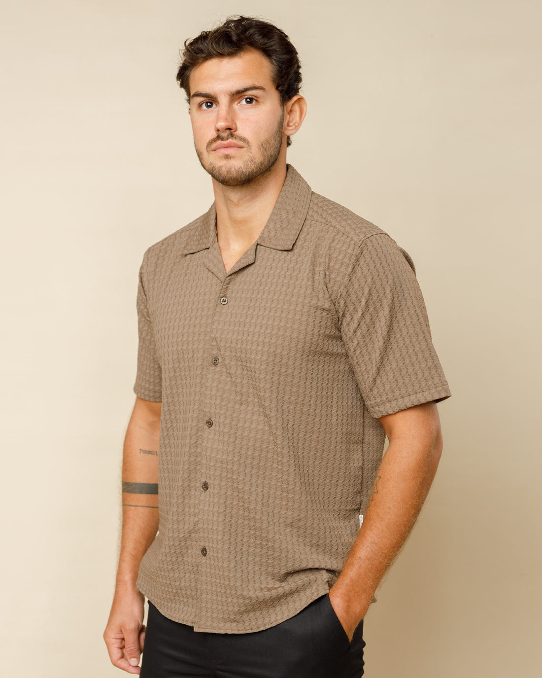 Designer Cuban Collar Shirt