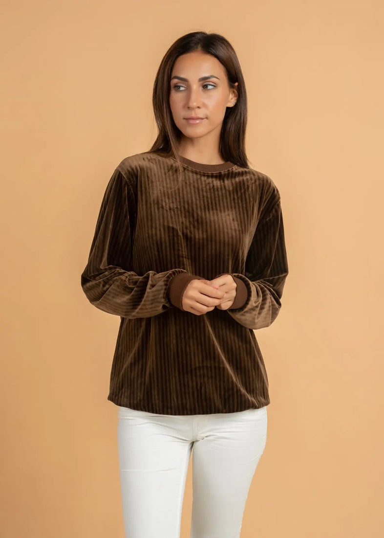 Brushed Velvet crew neck Jumper LCY London