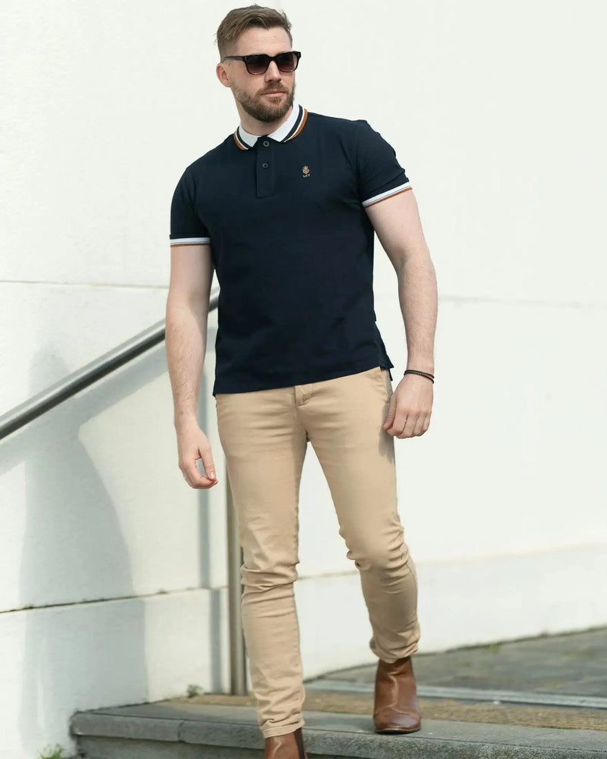 LCY LONDON | Contrasting Twin Tipped Polo Shirt LCY London