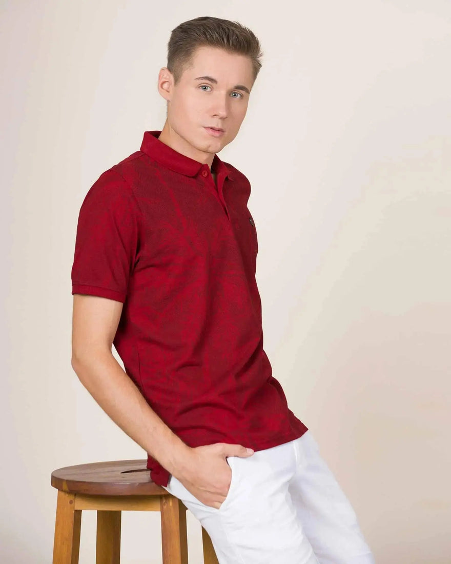 LCY London | Art of Summer - Printed Pique Men's Short Sleeved Polo Shirt LCY London