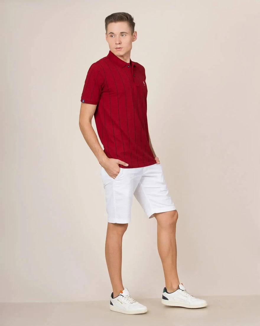 LCY London | Line Classics - Vertical Striped Men's Sports Polo Shirt LCY London