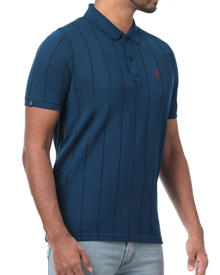 LCY London | Line Classics - Vertical Striped Men's Sports Polo Shirt LCY London