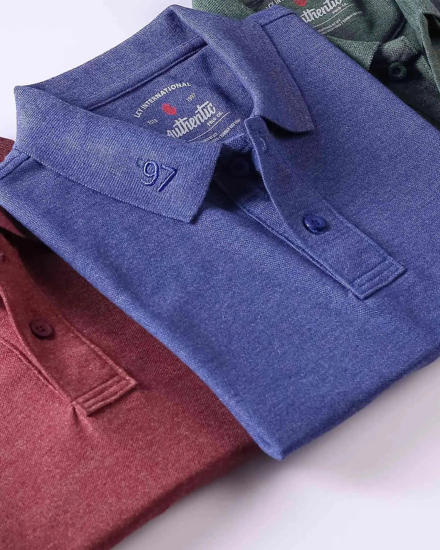 LCY London | Stand Up Basic - Wash Effect Men's Pique Polo Shirt LCY London