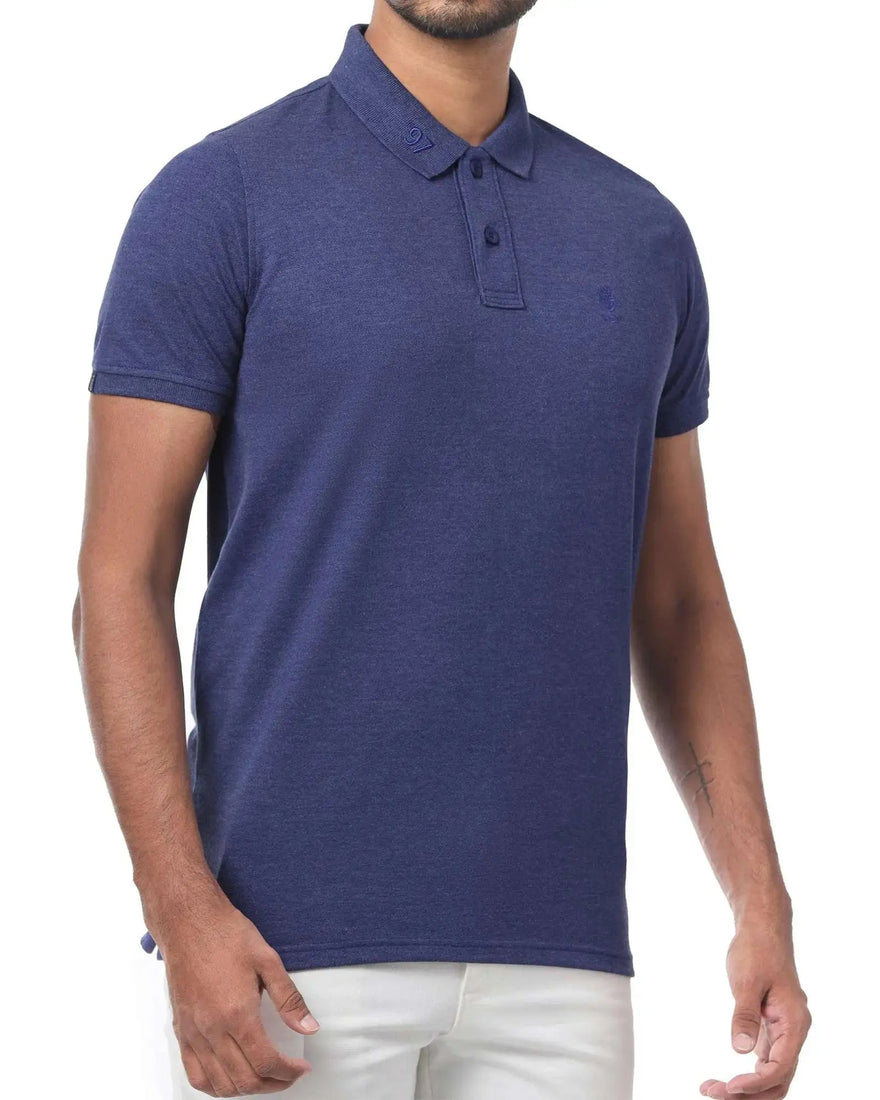 LCY London | Stand Up Basic - Wash Effect Men's Pique Polo Shirt LCY London