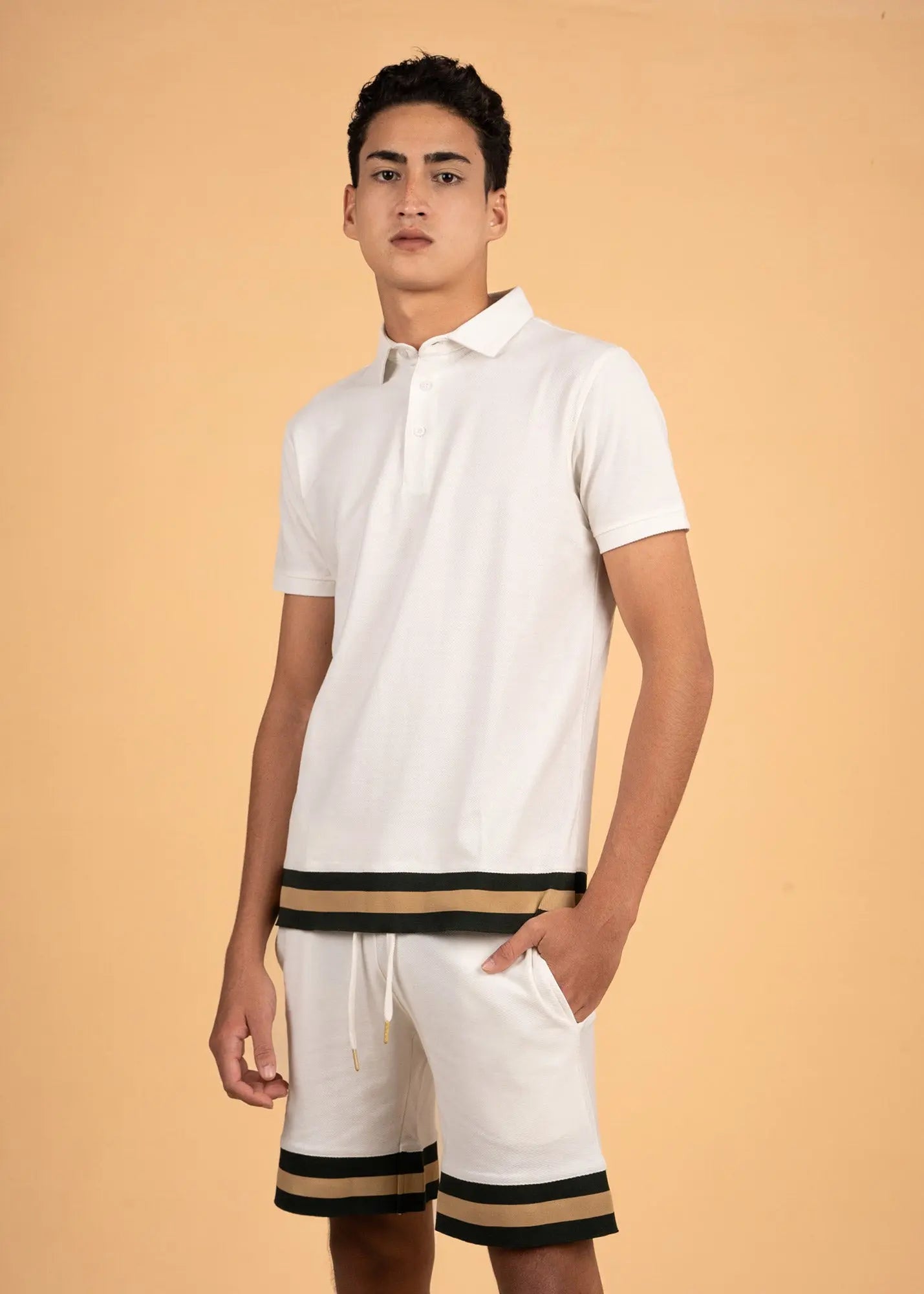 Men&#39;s Polo and Shorts  Co-Ord set - Contrast Detail LCY London