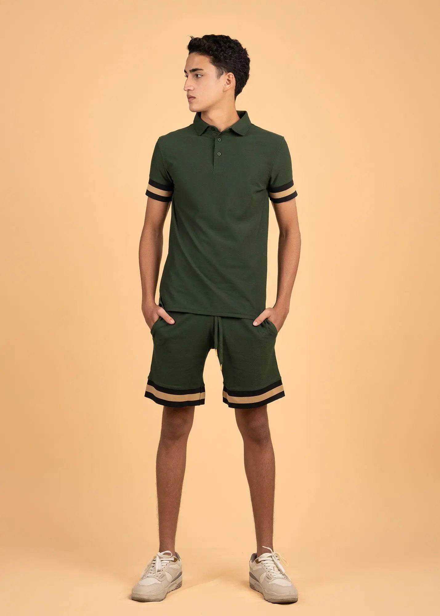 Men&#39;s Polo and Shorts  Co-Ord set - Contrast Detail LCY London