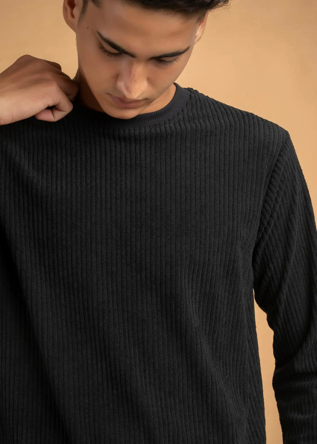 Ribbed Velvet Crewnck Jumper LCY London