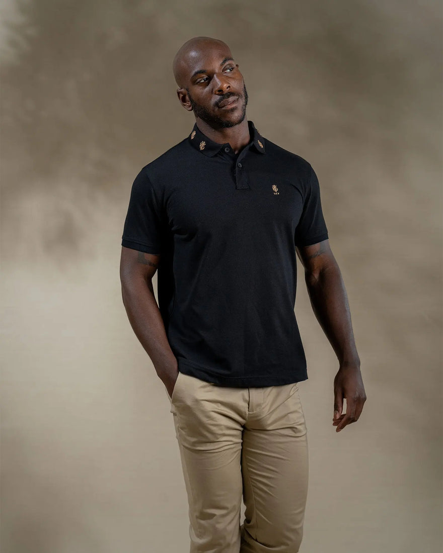 LCY LONDON | Embroidered Collar Luxury Polo Shirt LCY LONDON