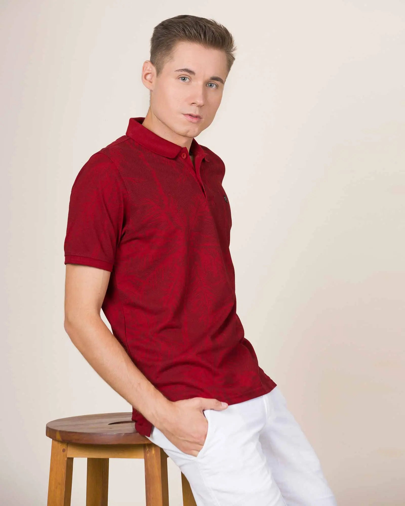 LCY London | Art of Summer - Printed Pique Men&#39;s Short Sleeved Polo Shirt LCY London