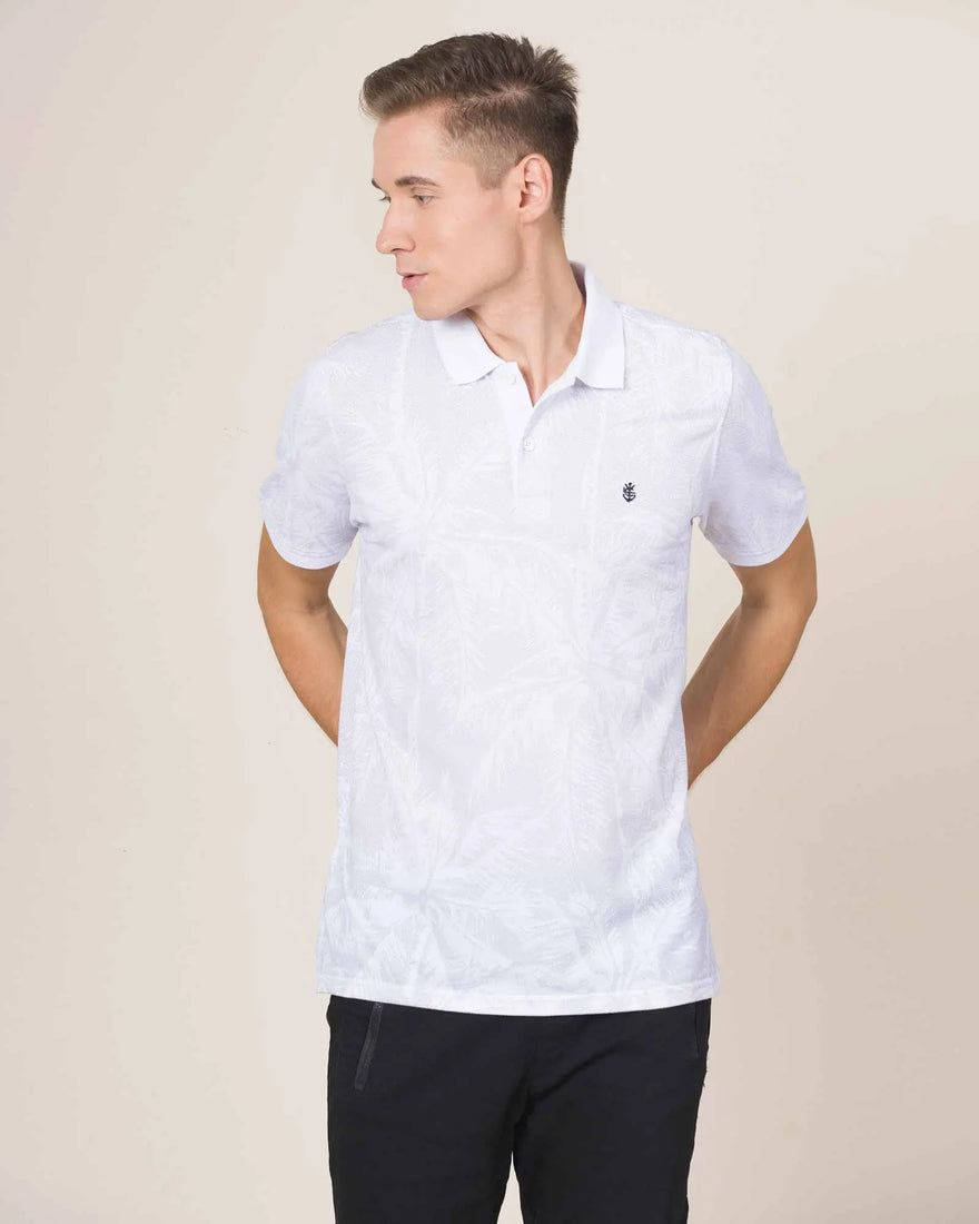 LCY London | Art of Summer - Printed Pique Men's Short Sleeved Polo Shirt LCY London