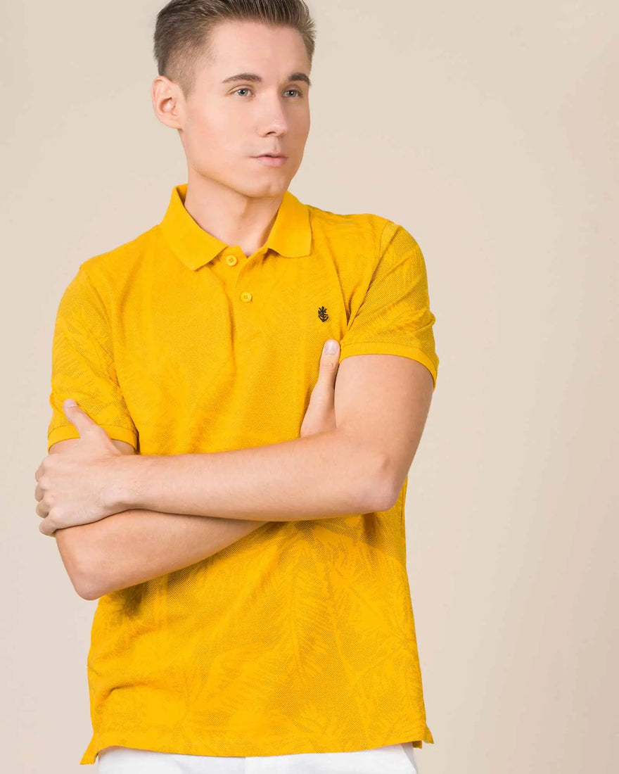 LCY London | Art of Summer - Printed Pique Men's Short Sleeved Polo Shirt LCY London