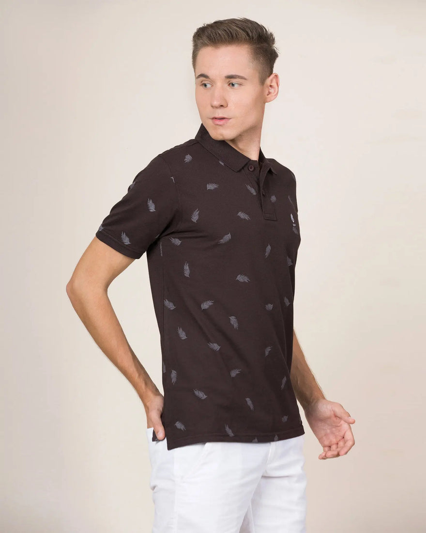 LCY London | Art of Summer - Tropical Inspired Printed Men's Short Sleeved Polo Shirt LCY London