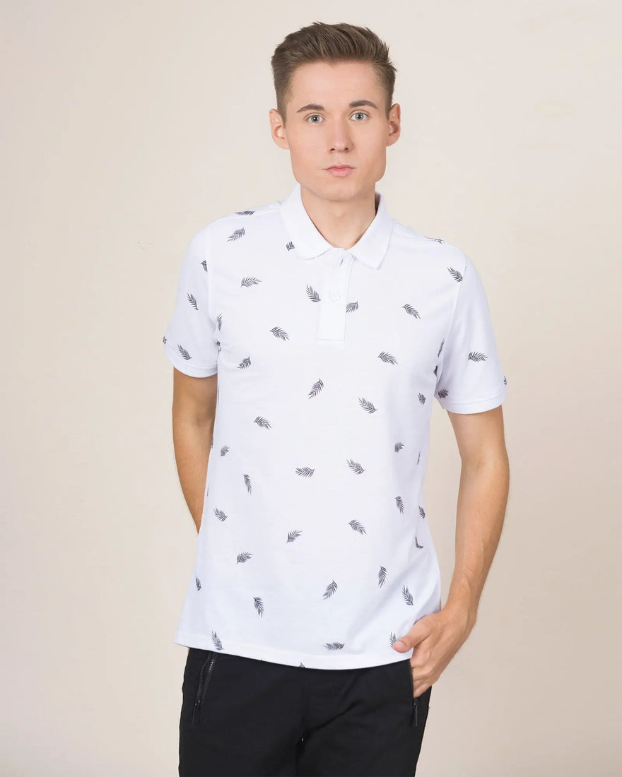 LCY London | Art of Summer - Tropical Inspired Printed Men's Short Sleeved Polo Shirt LCY London