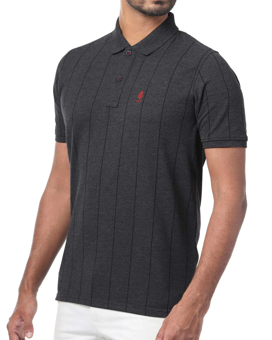 LCY London | Line Classics - Vertical Striped Men's Sports Polo Shirt LCY London