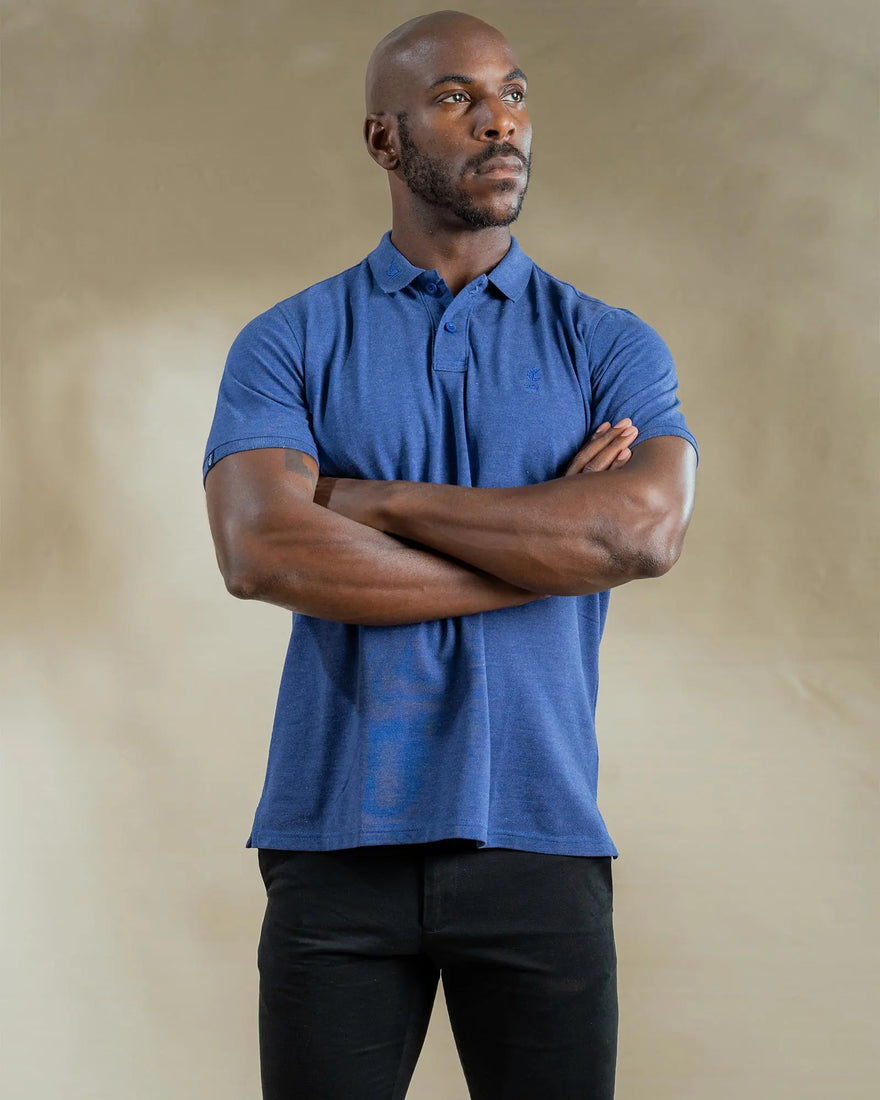 LCY London | Stand Up Basic - Wash Effect Men's Pique Polo Shirt LCY London